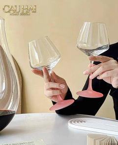 Set 2 Ly Vang Thuỷ Tinh 500ml - Pop Spectrum Chromatic Glassware-CẬU HAI HOME DECOR