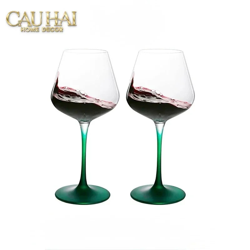 Set 2 Ly Vang Thuỷ Tinh 500ml - Pop Spectrum Chromatic Glassware-CẬU HAI HOME DECOR