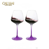 Set 2 Ly Vang Thuỷ Tinh 500ml - Pop Spectrum Chromatic Glassware-LY THỦY TINH-CẬU HAỊ HOME DECOR-Lilac-CẬU HAI HOME DECOR