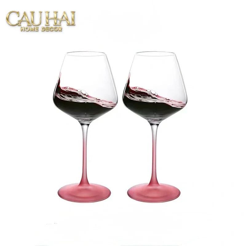 Set 2 Ly Vang Thuỷ Tinh 500ml - Pop Spectrum Chromatic Glassware-CẬU HAI HOME DECOR