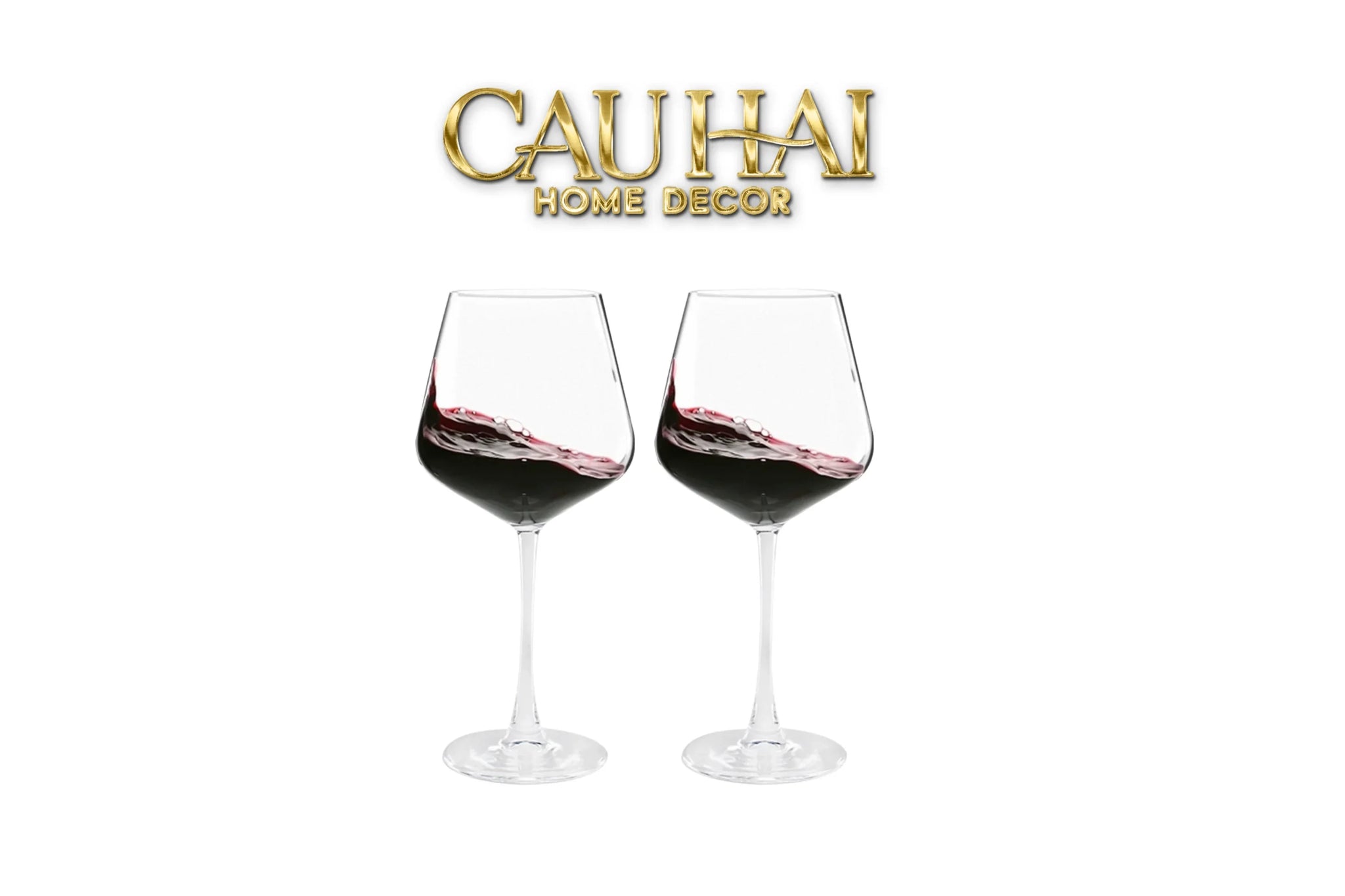 Set 2 Ly Vang Thuỷ Tinh 500ml - Pop Spectrum Chromatic Glassware-CẬU HAI HOME DECOR