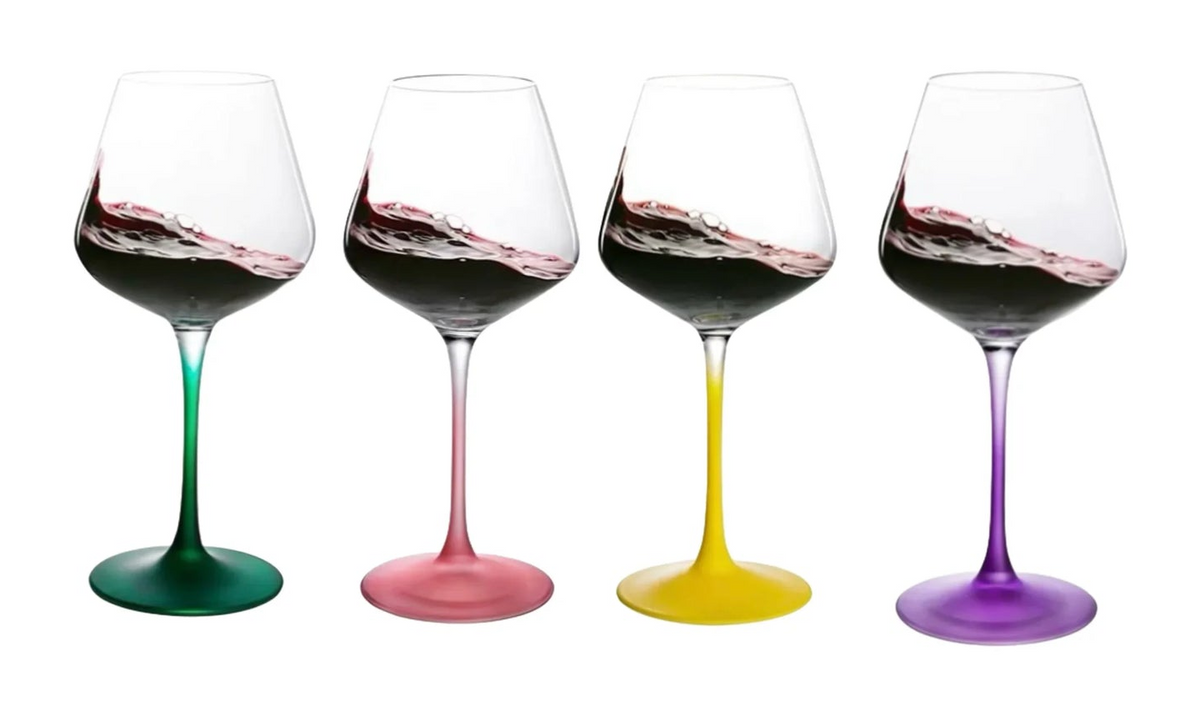 Set 2 Ly Vang Thuỷ Tinh 500ml - Pop Spectrum Chromatic Glassware-LY THỦY TINH-CẬU HAỊ HOME DECOR-CẬU HAI HOME DECOR