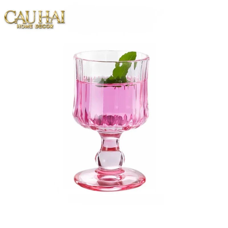 Set 2 Ly Whiskey Chân Cao Goblet Parisienne Charm Bistro Glasses 200Ml-CẬU HAI HOME DECOR