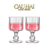 Set 2 Ly Whiskey Chân Cao Goblet Parisienne Charm Bistro Glasses 200Ml-LY THỦY TINH-Đối tác tại Trung Quốc theo từng đơn đặt hàng-CLEAR-CẬU HAI HOME DECOR