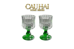 Set 2 Ly Whiskey Chân Cao Goblet Parisienne Charm Bistro Glasses 200Ml-CẬU HAI HOME DECOR