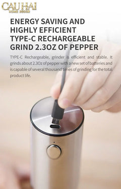 Set 2 Máy Xay Điện Electric Pepper & Salt Grinder Set-CẬU HAI HOME DECOR