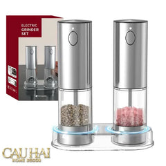 Set 2 Máy Xay Điện Electric Pepper & Salt Grinder Set-CẬU HAI HOME DECOR