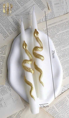 Set 2 Nến Killian - Golden Serpent Candle Fw25-CẬU HAI HOME DECOR
