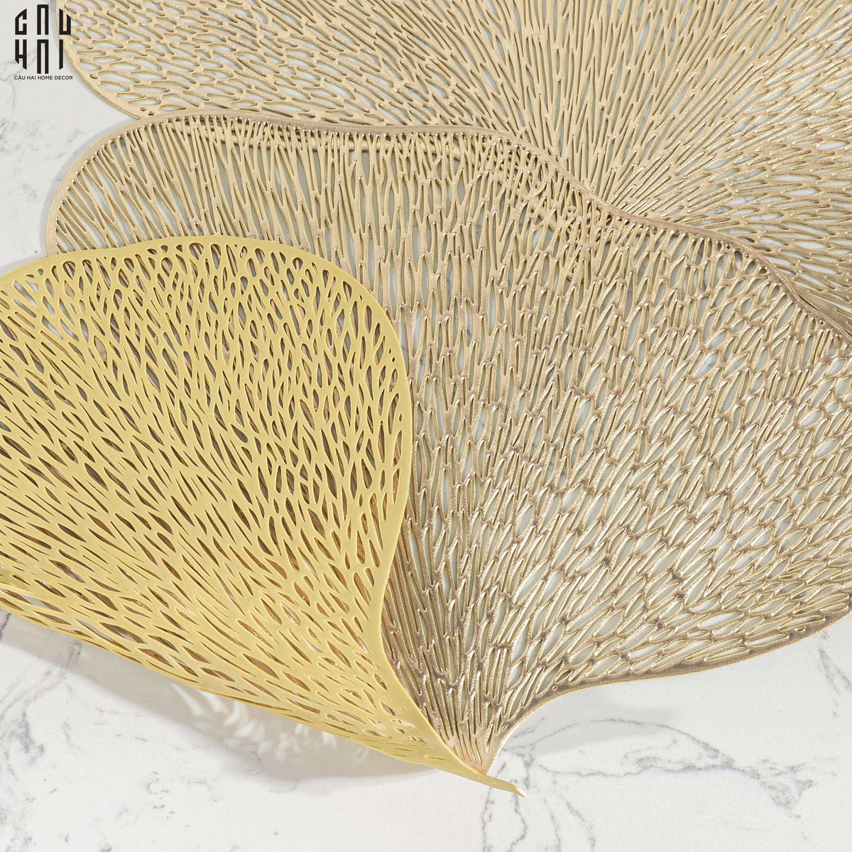 Set 2 Tấm Lót Bàn Ăn Ginkgo - Placemat Ginkgo-TẤM LÓT BÀN ĂN-Đối tác tại Trung Quốc theo từng đơn đặt hàng-CẬU HAI HOME DECOR