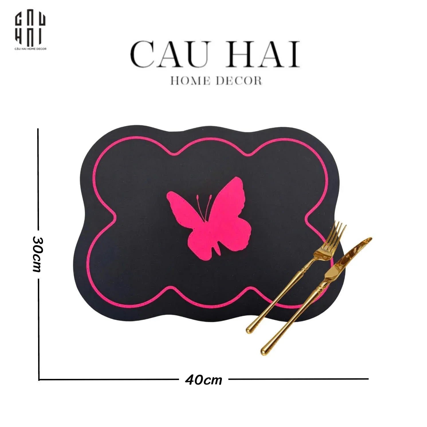 SET 2 TẮM LÓT BÀN ĂN MIDNIGHT FLUTTER - CẬU HAI HOME DECOR