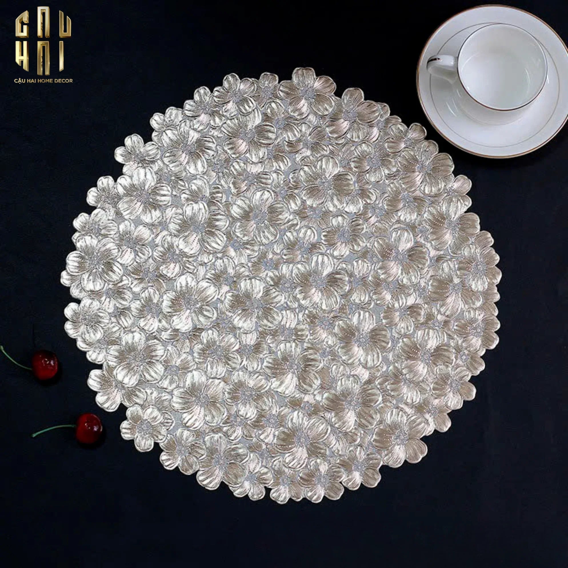 SET 2 TẤM LÓT BÀN ĂN - PLACEMAT BLOSSOM MIST - CẬU HAI HOME DECOR