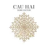 FÊTES COUTURE - SET 2 TẤM LÓT BÀN ĂN - PLACEMAT GOLDEN SNOWFLAKE - CẬU HAI HOME DECOR