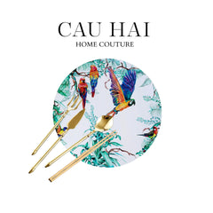 Set 2 Tấm Lót Bàn Ăn - Placemat Jungle Parrot-CẬU HAI HOME DECOR