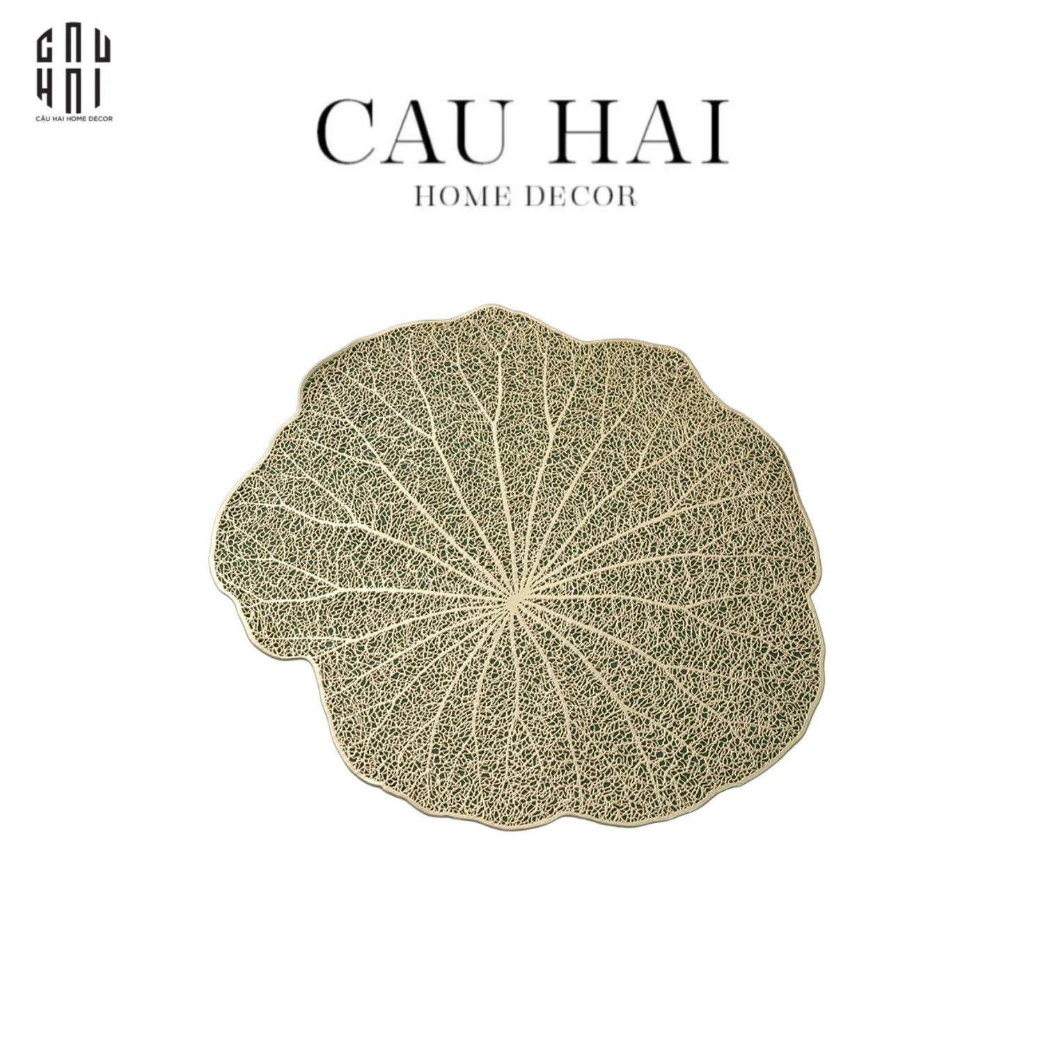 SET 2 TẤM LÓT BÀN ĂN - PLACEMAT LOTUS LEAF - CẬU HAI HOME DECOR