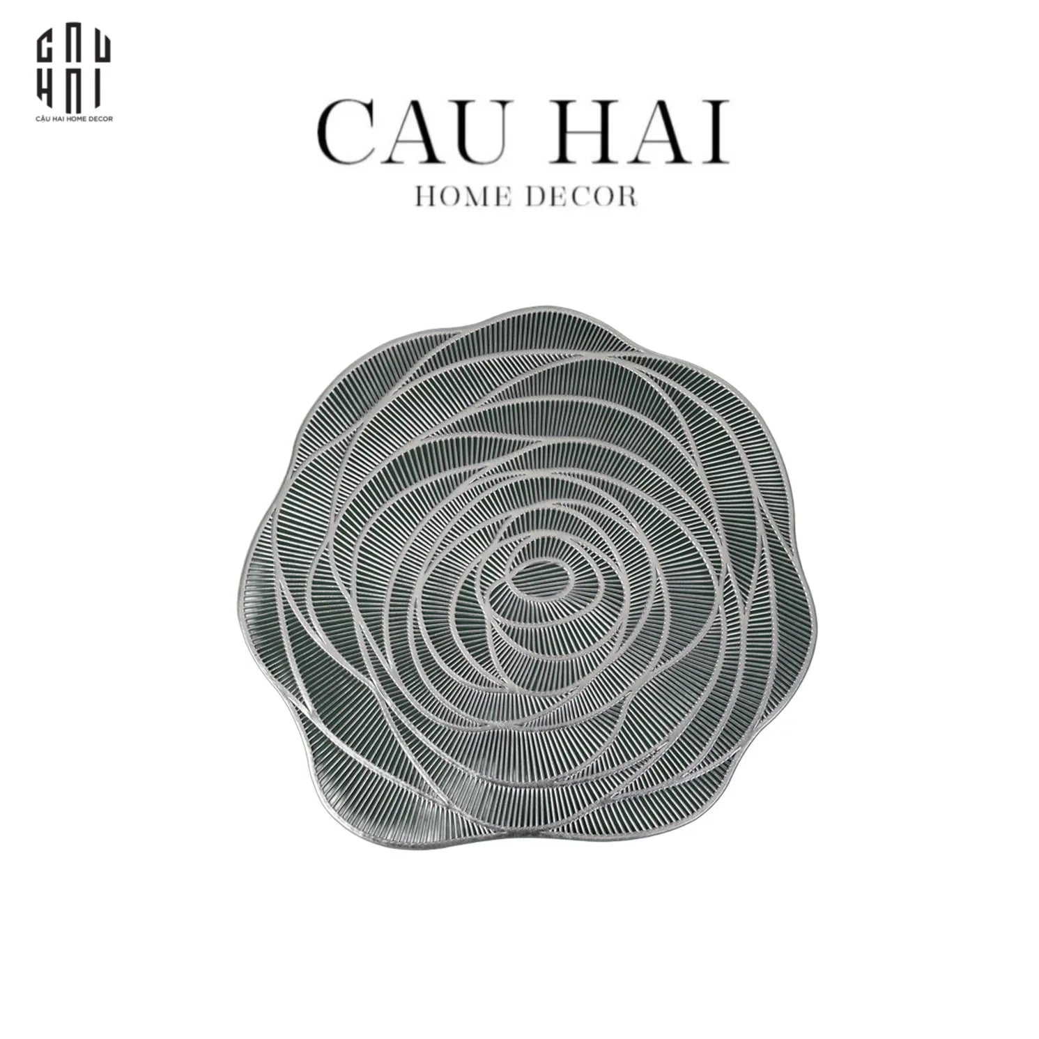 SET 2 TẤM LÓT BÀN ĂN - PLACEMAT SILVER ROSE - CẬU HAI HOME DECOR