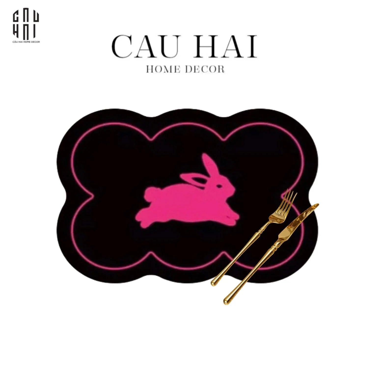 SET 2 TẤM LÓT BÀN PINK HOPPER - CẬU HAI HOME DECOR