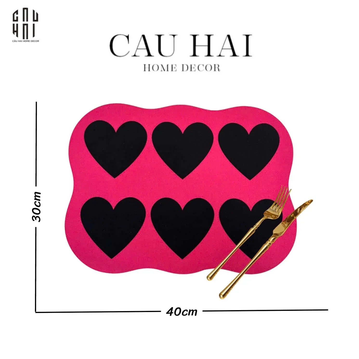 SET 2 TẤM LÓT BÀN SWEETHEART GLOW - CẬU HAI HOME DECOR