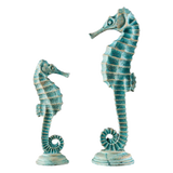 Set 2 Tượng Cá Ngựa Atlantique Verdigris 10*30/13*45-TƯỢNG TRANG TRÍ-CẬU HAI HOME DECOR-CẬU HAI HOME DECOR
