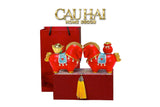 Set 2 Tượng Chu Mã Cát Tường Gift Box-CẬU HAI HOME DECOR