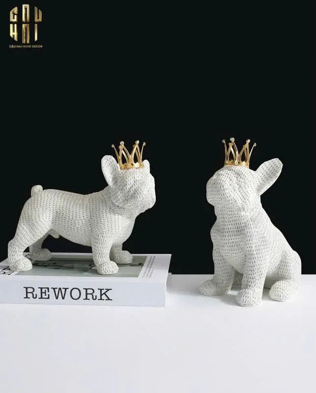 Set 2 Tượng Công Tước BullDog The Majestic Bull Duke-CẬU HAI HOME DECOR