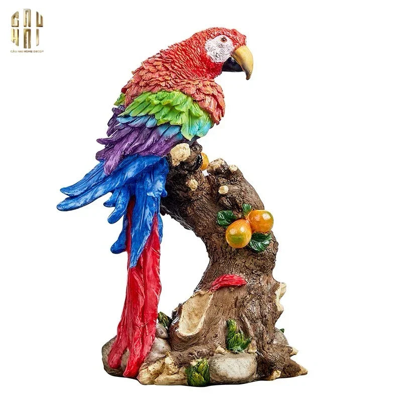 SET 2 TƯỢNG MAISON JUNGLE PARROT - LOVERS-CẬU HAI HOME DECOR