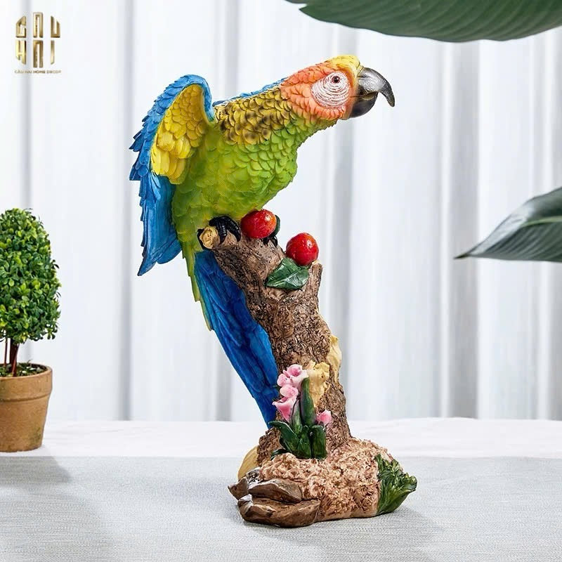 SET 2 TƯỢNG MAISON JUNGLE PARROT - LOVERS-CẬU HAI HOME DECOR