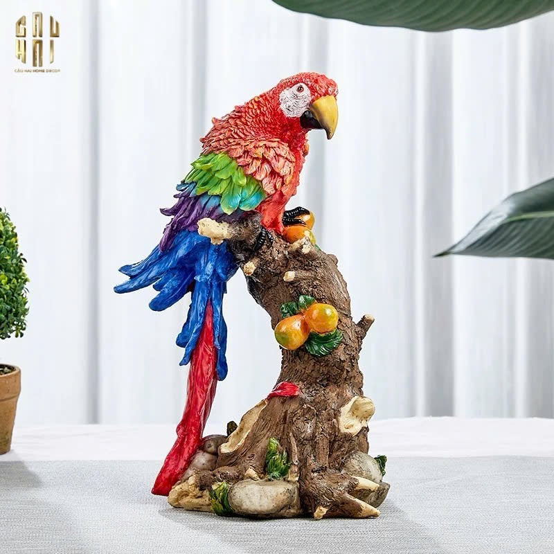 SET 2 TƯỢNG MAISON JUNGLE PARROT - LOVERS-CẬU HAI HOME DECOR