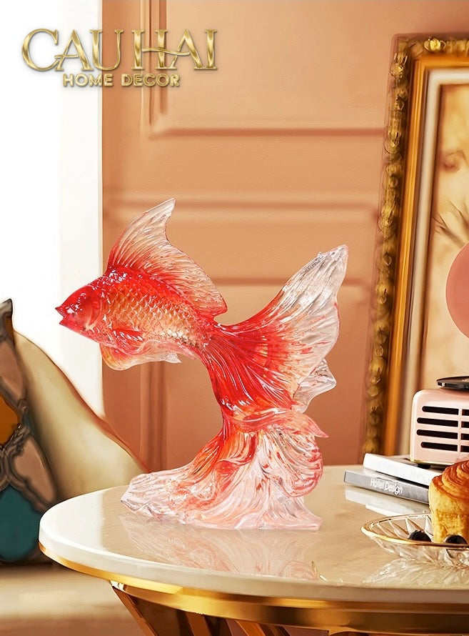 Set 2 Tượng Resin Song Ngư Vượng Phát – Fortune Koi Duo-TƯỢNG TRANG TRÍ-CẬU HAI HOME DECOR-CẬU HAI HOME DECOR
