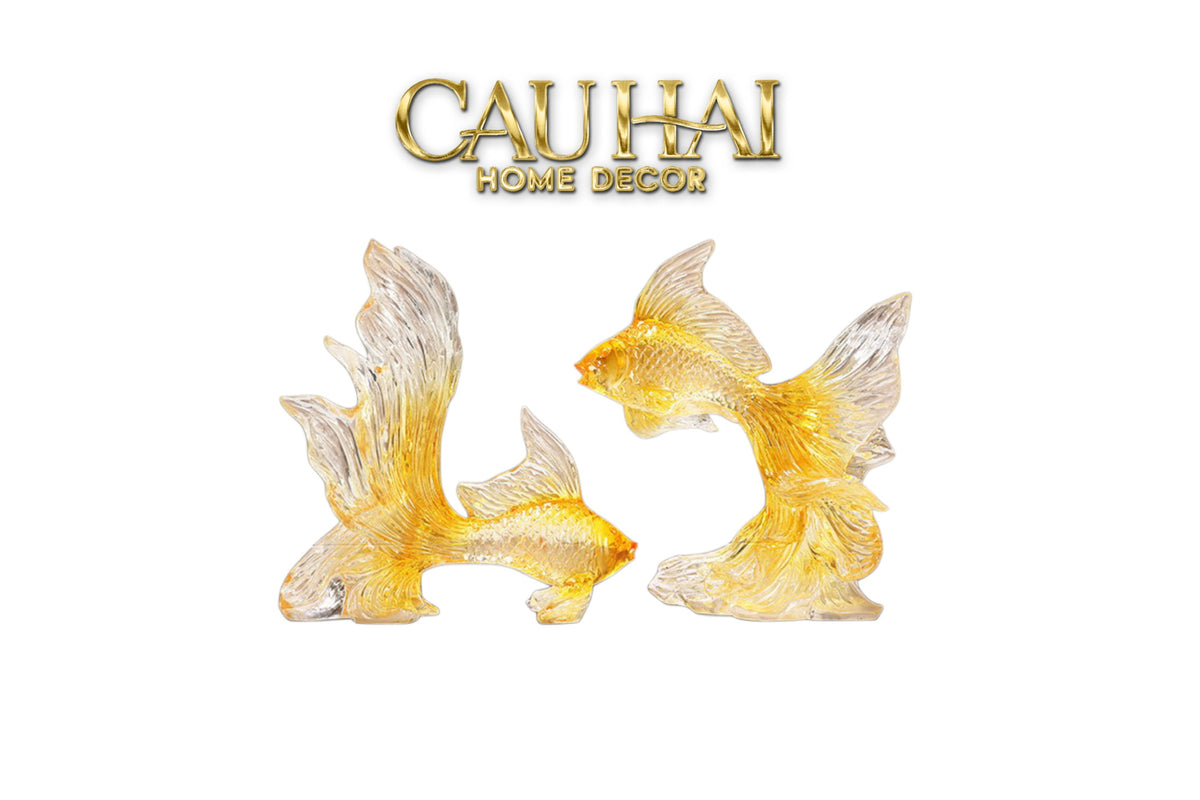 Set 2 Tượng Resin Song Ngư Vượng Phát – Fortune Koi Duo-TƯỢNG TRANG TRÍ-CẬU HAI HOME DECOR-CẬU HAI HOME DECOR