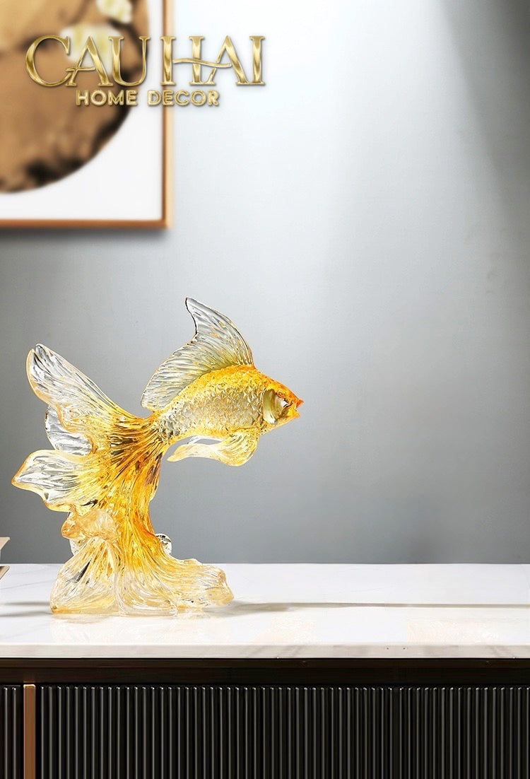 Set 2 Tượng Resin Song Ngư Vượng Phát – Fortune Koi Duo-TƯỢNG TRANG TRÍ-CẬU HAI HOME DECOR-CẬU HAI HOME DECOR