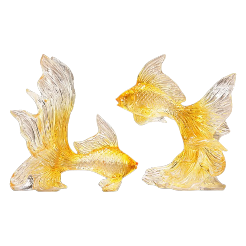 Set 2 Tượng Resin Song Ngư Vượng Phát – Fortune Koi Duo-TƯỢNG TRANG TRÍ-CẬU HAI HOME DECOR-CẬU HAI HOME DECOR