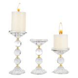 Set 3 Đế Nến Crystal Crown Triptyque Candle Holders-ĐÈN TRANG TRÍ-Đối tác tại Trung Quốc theo từng đơn đặt hàng-CẬU HAI HOME DECOR