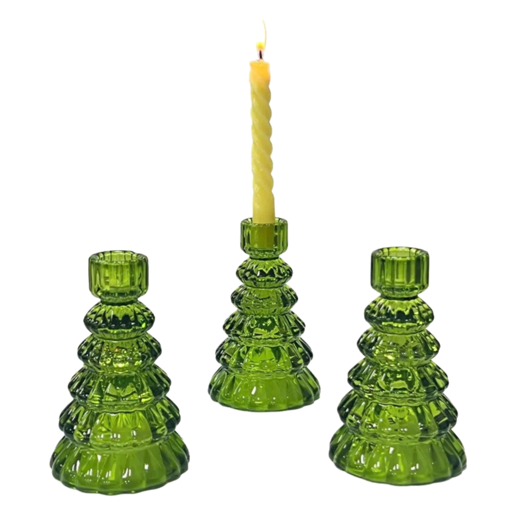 Set 3 Đế Nến Vert Tree Fw25-ĐẾ NẾN-Đối tác tại Trung Quốc theo từng đơn đặt hàng-CẬU HAI HOME DECOR