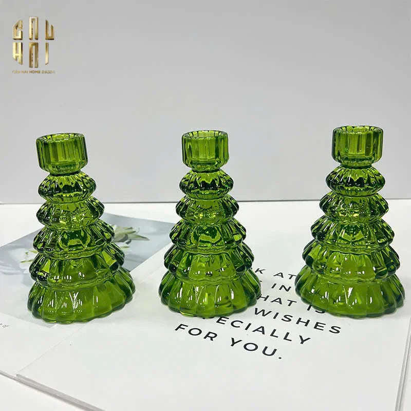 Set 3 Đế Nến Vert Tree Fw25-CẬU HAI HOME DECOR