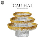 SET 3 ĐĨA TRÁI CÂY THUỶ TINH MULLER SS25 - CẬU HAI HOME DECOR