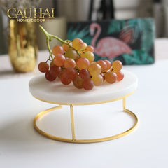 Set 3 Khay Tròn Đá Marble Đế Bánh Arthur Prime Metropolitan Decorative Trays & Cake Stand D17.5 D20 D25-CẬU HAI HOME DECOR