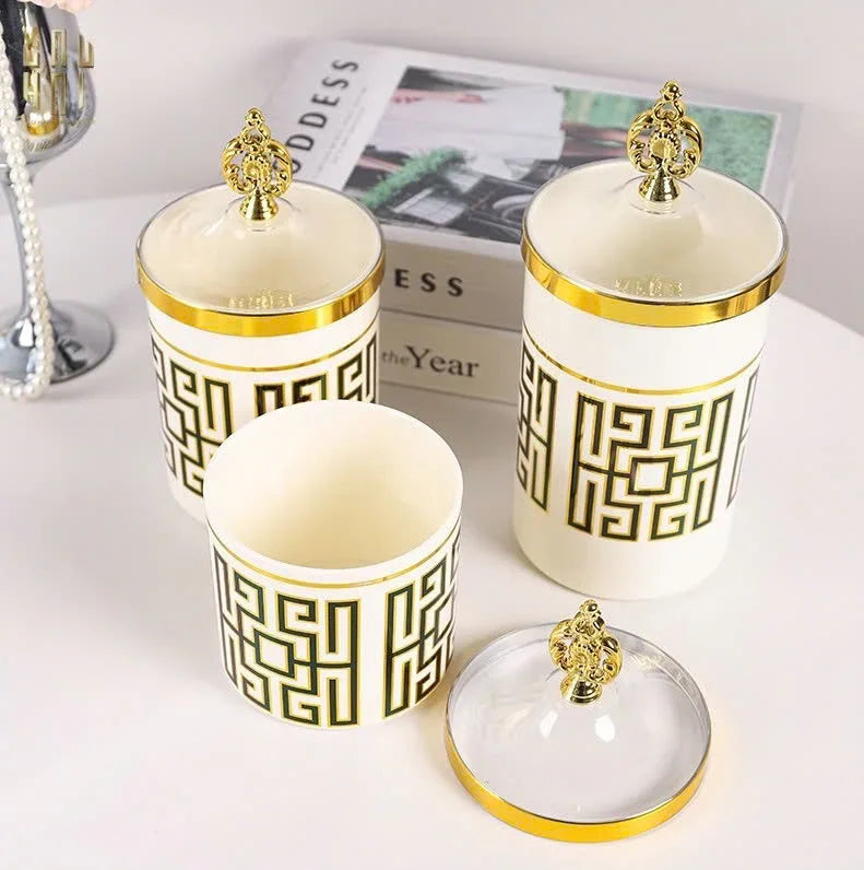 Set 3 Lọ Pantry Acry - Éclat Royal Meander-CẬU HAI HOME DECOR