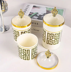 Set 3 Lọ Pantry Acry - Éclat Royal Meander-CẬU HAI HOME DECOR
