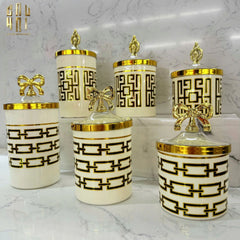 Set 3 Lọ Pantry Acry - Luxe Chain Of Grace-CẬU HAI HOME DECOR