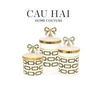 Set 3 Lọ Pantry Acry - Luxe Chain Of Grace-CẬU HAI HOME DECOR