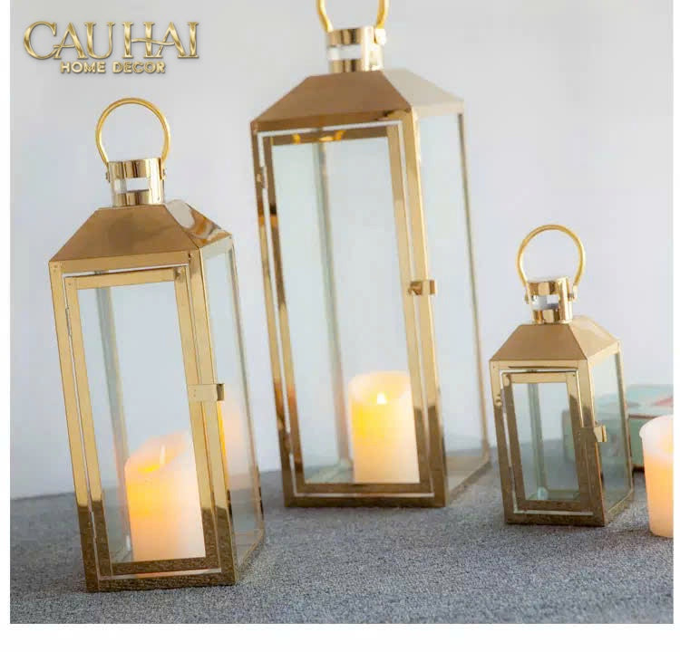 Set 3 Lồng Đèn Metal Lantern Lumière D’Or-ĐÈN TRANG TRÍ-CẬU HAI HOME DECOR-CẬU HAI HOME DECOR