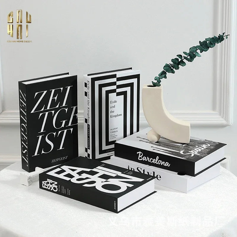 SET 3 SÁCH BLANC OU NOIR-CẬU HAI HOME DECOR