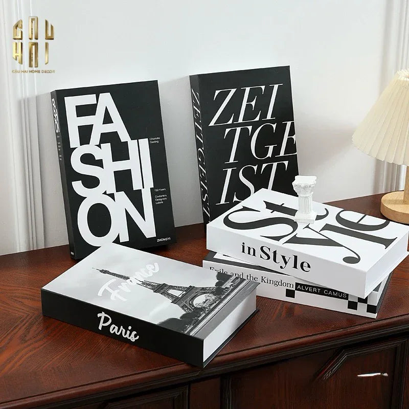 SET 3 SÁCH BLANC OU NOIR-CẬU HAI HOME DECOR