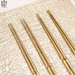 Set 4 Đôi Đũa Arthur - Arthur Matte Gold Chopsticks Set 4Pcs ( Blur )-CẬU HAI HOME DECOR