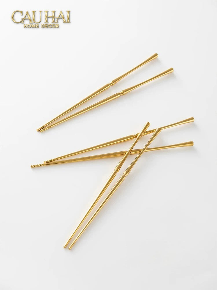 Set 4 Đôi Đũa Glamour - Glamour Chopsticks Set 4Pcs ( Shining )-Dinner Cutlery Set Dao Muỗng Nĩa-Đối tác tại Trung Quốc theo từng đơn đặt hàng-CẬU HAI HOME DECOR