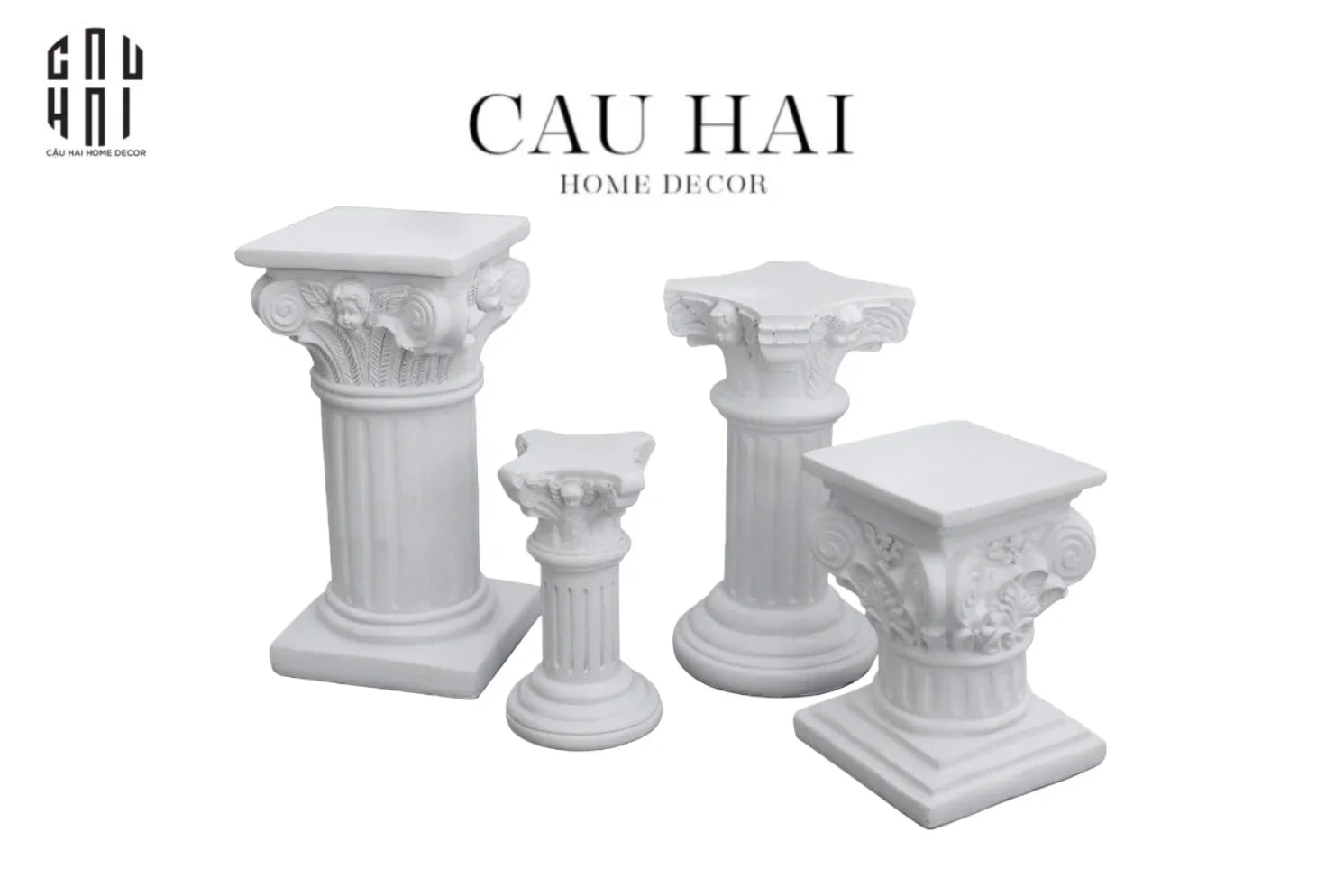 SET 4 TƯỢNG GOLDEN OLYMPUS - DÁT VÀNG 24K-CẬU HAI HOME DECOR