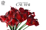 Set 5 Cành Calla Lily Flame / Sky Blue-LY THỦY TINH-Đối tác tại Trung Quốc theo từng đơn đặt hàng-FLAME-CẬU HAI HOME DECOR