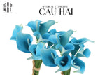 Set 5 Cành Calla Lily Flame / Sky Blue-LY THỦY TINH-Đối tác tại Trung Quốc theo từng đơn đặt hàng-SKY BLUE-CẬU HAI HOME DECOR