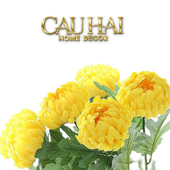 Set 5 Cành Hoa Cúc Mẫu Đơn Peony Đỏ/Hồng/Vàng/Cam-CẬU HAI HOME DECOR