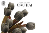 Set 5 Cành Tulip Lux - Black-Hoa Lụa-Đối tác tại Trung Quốc theo từng đơn đặt hàng-CẬU HAI HOME DECOR